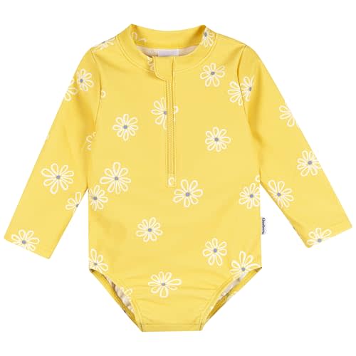 Gerber Baby Girls' Baby and Toddler Girls Long Sleeve Swimsuit
