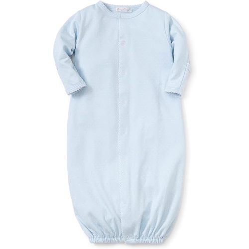 kissy kissy Baby Boys New Kissy Dots Print Convertible Nightgown, Light Blue/White, Small