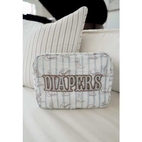 Diapers XL - Western Blues Clear Coat Bag