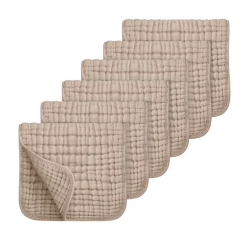 Looxii Muslin Burp Cloths 20''x10'' (Brown)