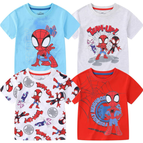 Marvel Spidey & His Amazing Friends Boys 4 Pack T-Shirt for Toddler and Big Kids