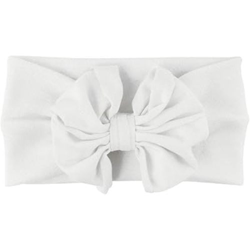 RuffleButts Girls Big Bow Headband - White - One Size