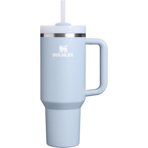 STANLEY Quencher H2.0 Tumbler with Handle and Straw 40 oz | Flowstate 3-Position Lid | Cup Holder Compatible for Travel | Insulated Stainless Steel Cup | BPA-Free | Blue Dream Stone