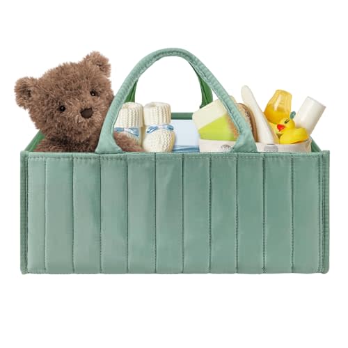 POXXU Baby Diaper Caddy Organizer and Storage,Diaper Bag,Baby Shower Gifts,Nursery Diaper Storage Bin and Car Organizer for Diapers and Baby Wipes,Newborn Essentials Must Haves