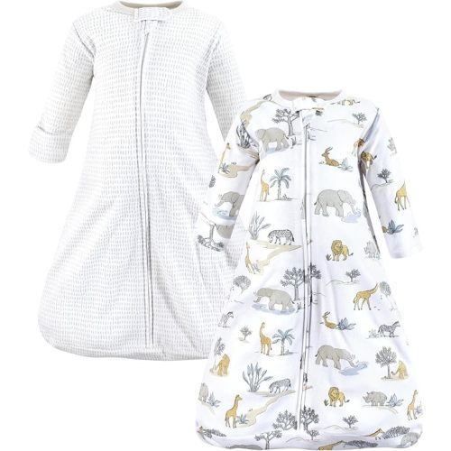 Hudson Baby BabyCotton Long-Sleeve Wearable Sleeping Bag, Sack, Blanket