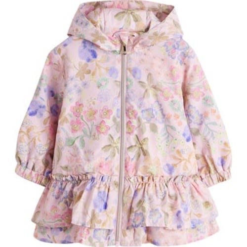 Kids' Floral Water Resistant Hooded Jacket