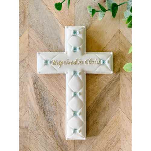 Baptized in Christ Cross - Blue
