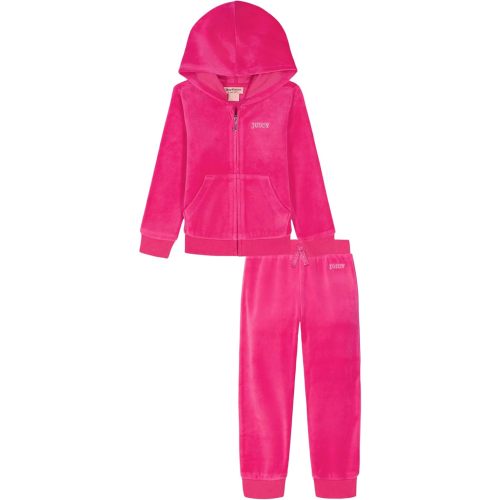 Juicy Couture 2pc Zip Up Velour Jog Set