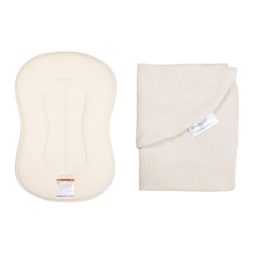 Lounger Curve + Muslin Cover Set | Natural