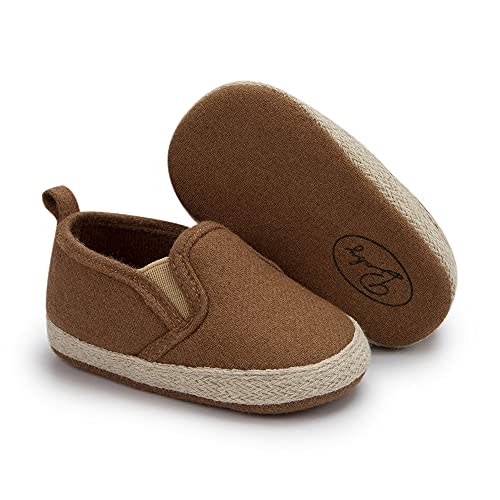 Meckior Infant Baby Girls Boys Canvas Shoes Soft Sole Toddler Slip On Newborn Crib Moccasins Casual Sneaker Austin Boy's Flat Lazy Loafers First Walkers Skate Shoe