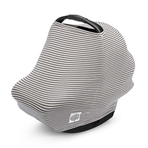 Multi-use Car Seat Cover | Pewter Stripe Nursing Cover | Parker Baby Co.