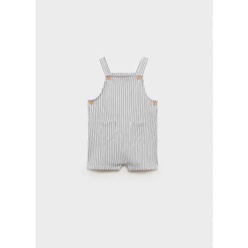 Striped short dungarees - Kids | MANGO USA