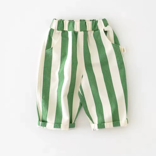 Inez Green Stripe Trousers