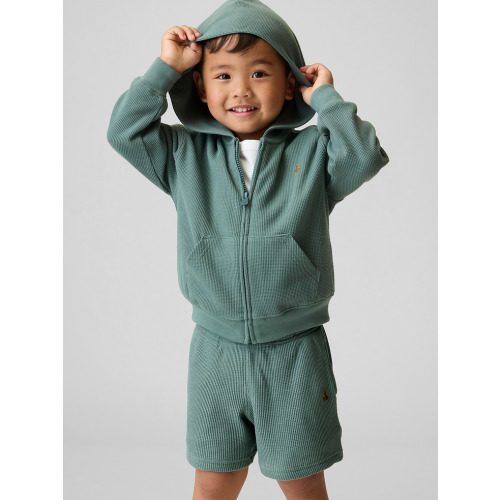 Baby & Toddler Waffle Zip Hoodie