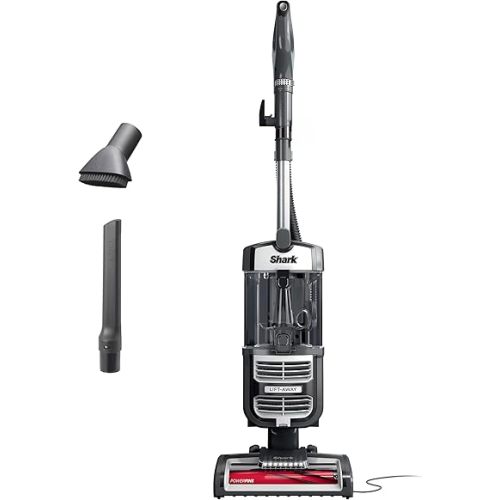 Shark UV730 Navigator Lift-Away Upright Vacuum, PowerFins HairPro Self-Cleaning Brushroll, HEPA Filter with Anti-Allergen Technology, LED Headlights, Swivel Steering, Gray (Renewed)