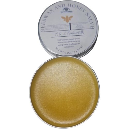 Bear Natural Organics Beeswax and Honey Healing Salve A to Z Ointment with 12 Different Oil Great for Insect Bits Itches Fungus Dry Skin and More 1 oz