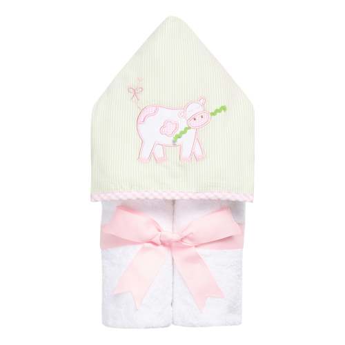 Cow Everykid Towel, Pink