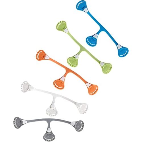 [Toddler Size (Size 2) 5-Pack] Snappi Cloth Diaper Fasteners - Replaces Diaper Pins - Use with Cloth Prefolds and Flats
