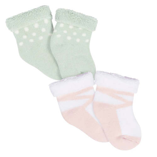 2-Pack Baby Girls She Sells Sea Shells Terry Socks