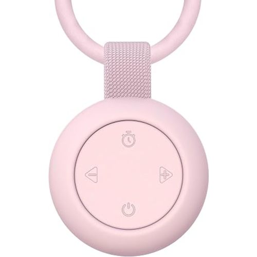 Portable Baby Sound Machine [White Noise for Babies Kids Adults][Timer Function][20 Soothing Sounds] 15 Hours Battery Life, Travel,Registry Gift,Shower,Clips on Baby Stroller.Pink