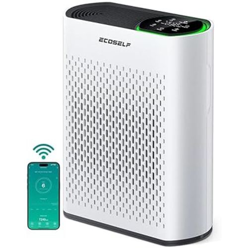 Powerful Air Purifiers for Home Air Purifier Up to 2400 Ft² with Smart WiFi Air Quality Monitor Sleep Mode, Air Purifier for Bedroom Large Room Office Living Room HAP602WF