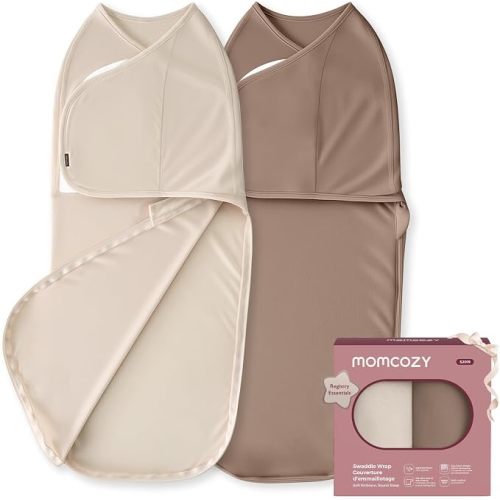 Momcozy Swaddles for Newborns, Quiet Fastener Swaddle Suitable for Infant 0-3 Months, New-Parent-Friendly Sleep Sack, Reduce Startle Reflex, Newborn Boys Girls Registry Essentials, 2-Pack, Harmony