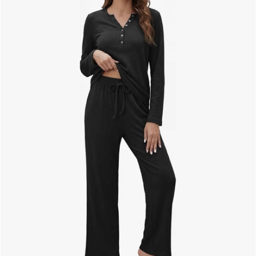 OUGES Women's Maternity Nursing Pajamas Sets Pregnancy Delivery Lounge Pjs