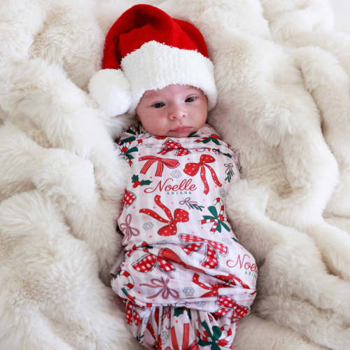 Bow What Fun Personalized Swaddle Blanket