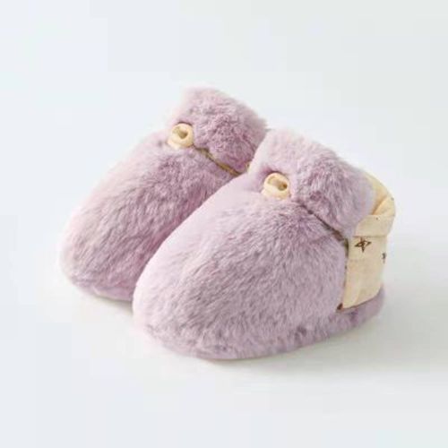 MyKids-USA Newborn Baby Solid Color Plush Warm Shoes Outfits In Autumn & Winter