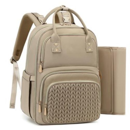 Itopfox Large Multi-Functional Diaper Backpack with Changing Pad, Insulated Pockets & Stroller Straps for Moms & Babies