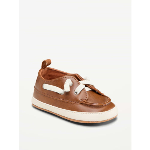 Faux-Leather Boat Shoes for Baby