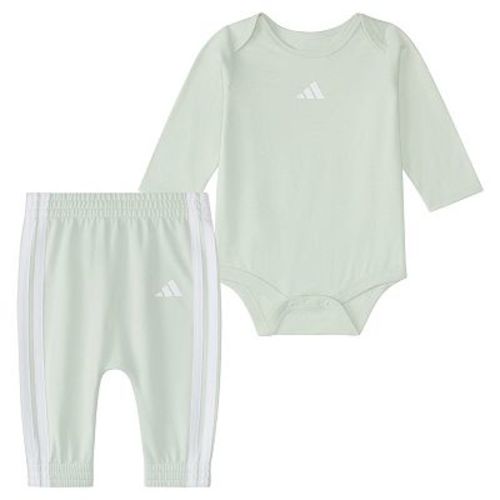 Baby Boy adidas 2-Piece Long Sleeve Bodysuit & Elastic Waistband Pant Set