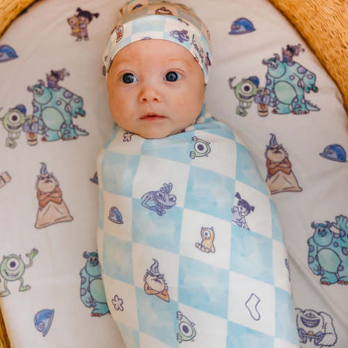 Knit Swaddle Blanket - Monsters, Inc. Medley