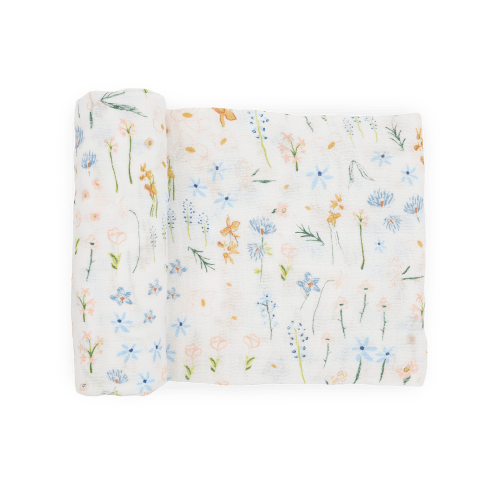 Blue Baby Cloth Blankets | Cotton Muslin Swaddles | Little Unicorn USA