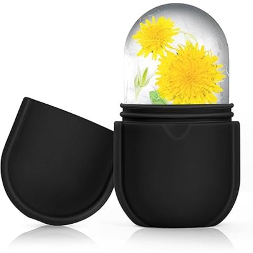 Ice Roller for Face and Eye, Facial Beauty Ice Roller Skin Care Tools, Ice Facial Cube, Gua Sha Face Massage, Silicone Ice Mold y (Purple)