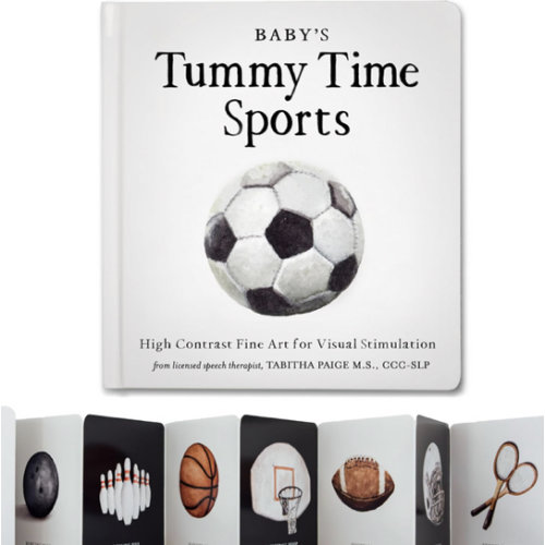 Baby's Tummy Time Sports: High-Contrast Fine Art for Visual Stimulation (Tabitha Paige Children's Book Series)