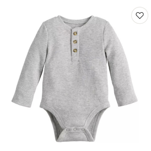 Baby Jumping Beans® Long Sleeve Thermal Henley Bodysuit