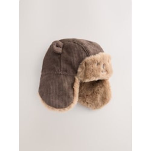 Buy Brown Cord Trapper Baby Hat from Next USA