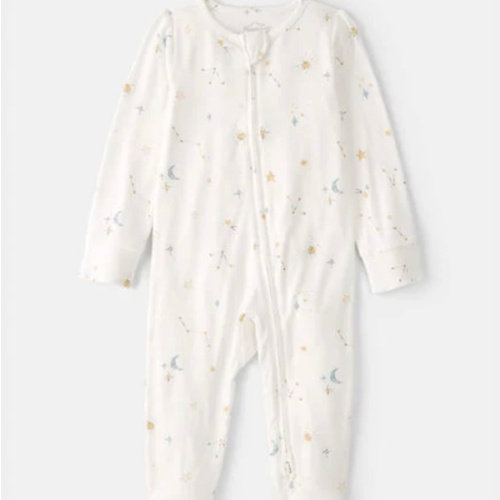 Baby Constellation 2-Way Zip PurelySoft Footie Sleep & Play Pajama - Cream | Carter's