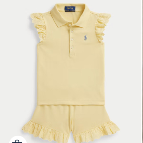Eyelet Stretch Mesh Polo Shirt & Short