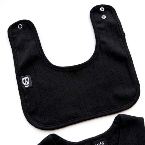 BABY POINTELLE BLACK BIB
