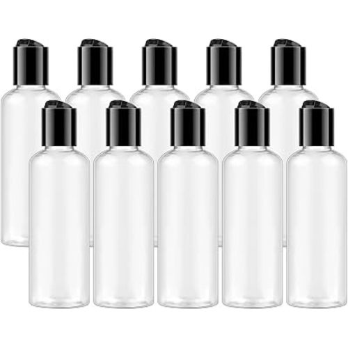 10 Pack 3.4 oz Clear Travel Bottles for Toiletries TSA Approved Leakproof Travel Size Containers Empty Small Plastic Shampoo Lotion Bottles