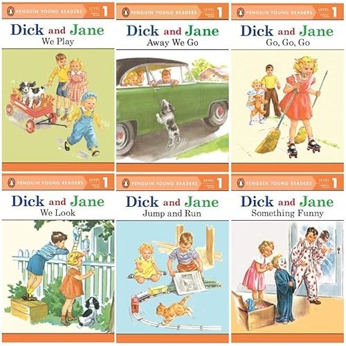 Dick and Jane Level 1 Readers - Complete Set of 6 Children's Books Ages 3-5