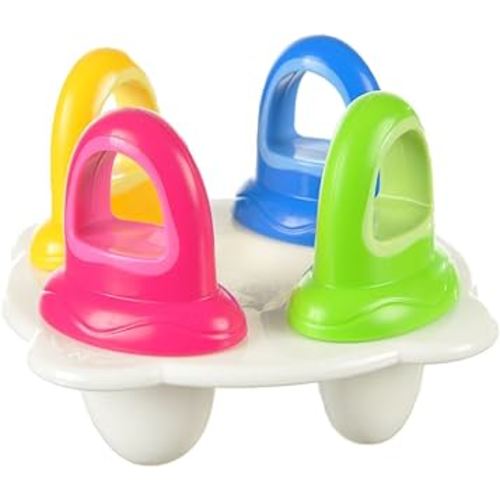 Nuby Garden Fresh Fruitsicle Frozen Pop Tray,Multicolored 1set 4 handle