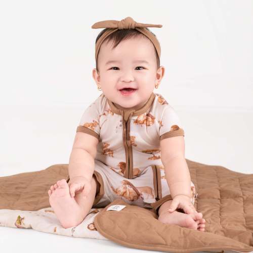 Ari (Lion) TENCEL™ Modal Short Sleeve Romper – Jammie Session