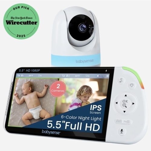 Babysense MaxView PRO: Full HD Non-WiFi Video Baby Monitor with Night Light