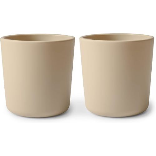 mushie Dinnerware Cups For Kids | Made in Denmark, Set of 2 (Vanilla)