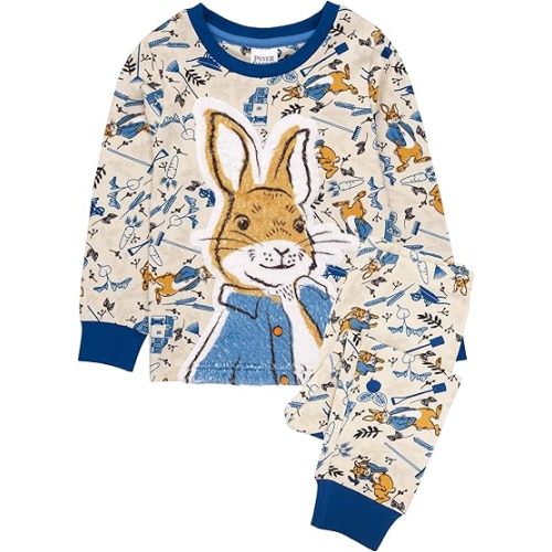 Peter Rabbit Pajamas Baby Kids | Soft T-Shirt & Trousers Pjs Set | Clothing Merchandise