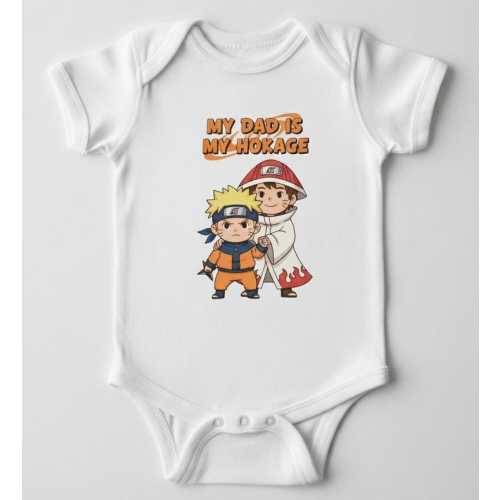 My Dad Is My Hokage Baby Onesie: Funny Naruto Inspired Gift