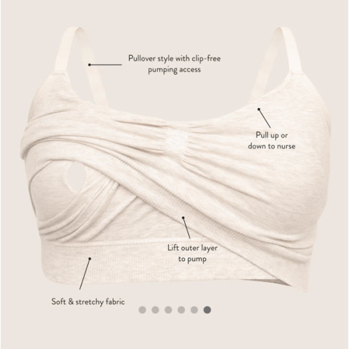 Sublime® Bamboo Hands-Free Pumping Lounge & Sleep Bra | Oatmeal Heather - Kindred Bravely